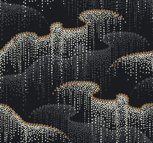 Moonlight Pearls Black Wallpaper by Candice Olson