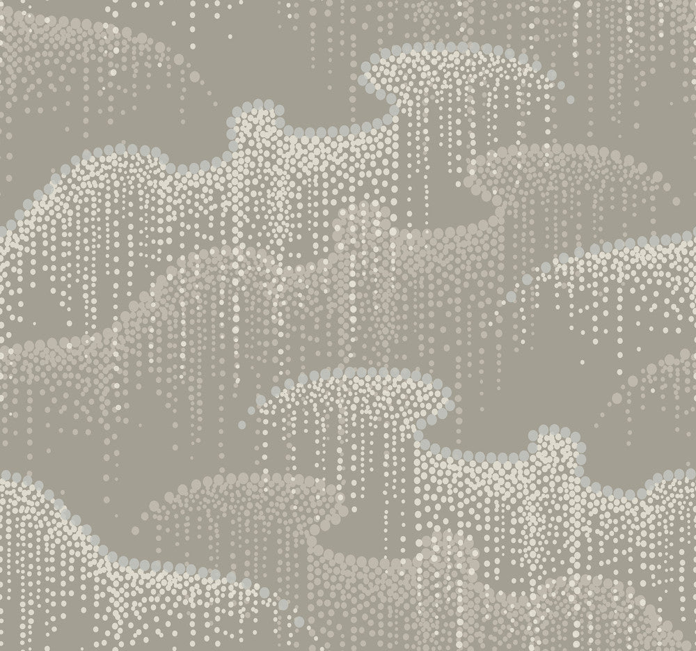 Moonlight Pearls Taupe Wallpaper by Candice Olson Candice Olson Modern Nature 2nd Edition Covers about 60.8 square feet 27-in by 27-ft long roll Unpasted 25.25 - Fabric Carolina -