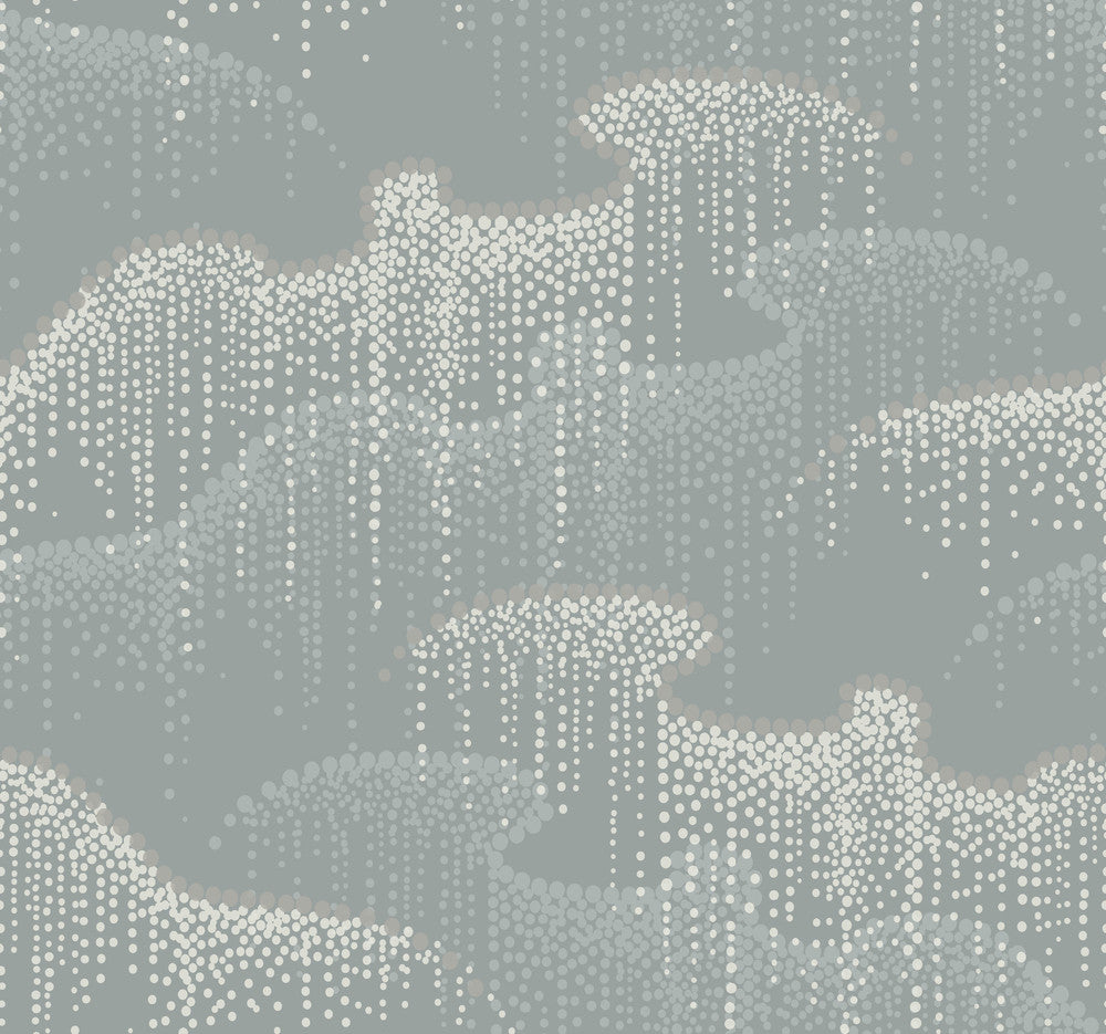 Moonlight Pearls Grey Wallpaper by Candice Olson Candice Olson Modern Nature 2nd Edition Covers about 60.8 square feet 27-in by 27-ft long roll Unpasted 25.25 - Fabric Carolina -