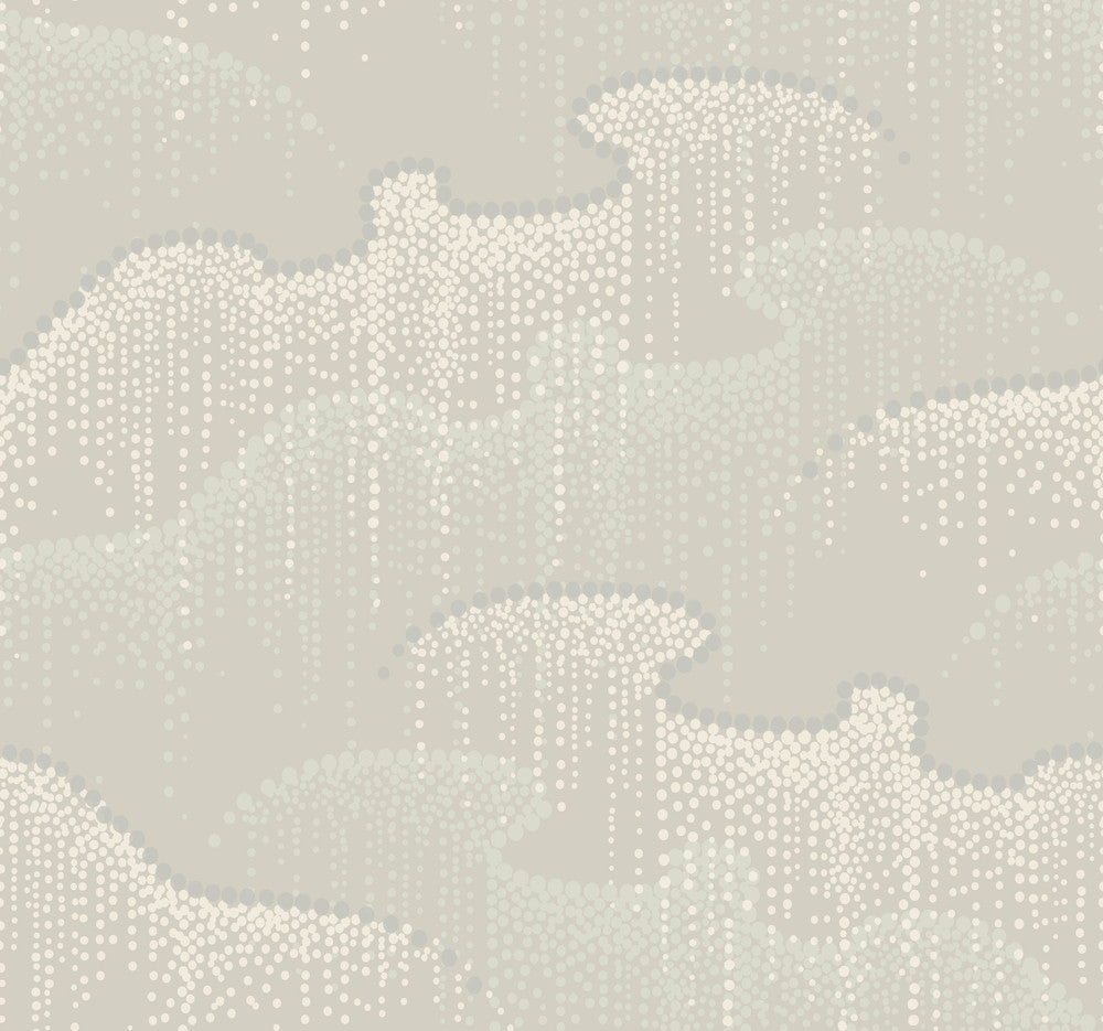 Moonglight Pearls Light Taupe Wallpaper by Candice Olson Candice Olson Modern Nature 2nd Edition Covers about 60.8 square feet 27-in by 27-ft long roll Unpasted 25.25 - Fabric Carolina -