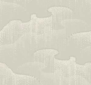 Moonglight Pearls Light Taupe Wallpaper by Candice Olson