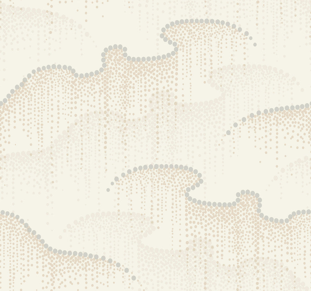 Moonlight Pearls Cream Wallpaper by Candice Olson Candice Olson Modern Nature 2nd Edition Covers about 60.8 square feet 27-in by 27-ft long roll Unpasted 25.25 - Fabric Carolina -