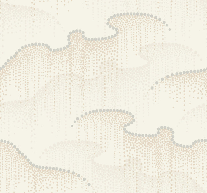 Moonlight Pearls Cream Wallpaper by Candice Olson Candice Olson Modern Nature 2nd Edition Covers about 60.8 square feet 27-in by 27-ft long roll Unpasted 25.25 - Fabric Carolina -