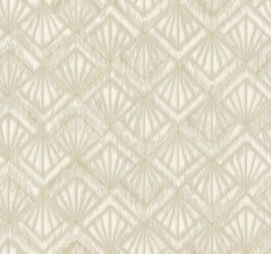 Modern Shell Beige Wallpaper by Candice Olson