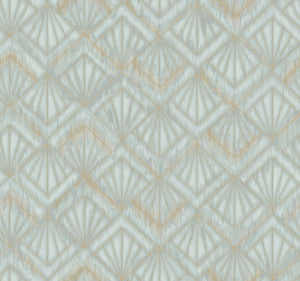 Modern Shell Light Blue Wallpaper by Candice Olson