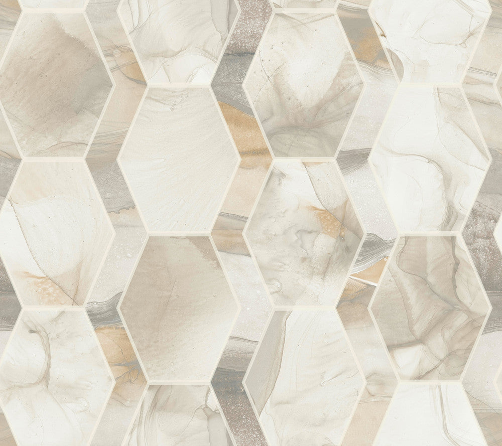 Earthbound Cream & Grey Wallpaper by Candice Olson Candice Olson Modern Nature 2nd Edition Covers about 60.8 square feet 27-in by 27-ft long roll Unpasted 24 - Fabric Carolina -
