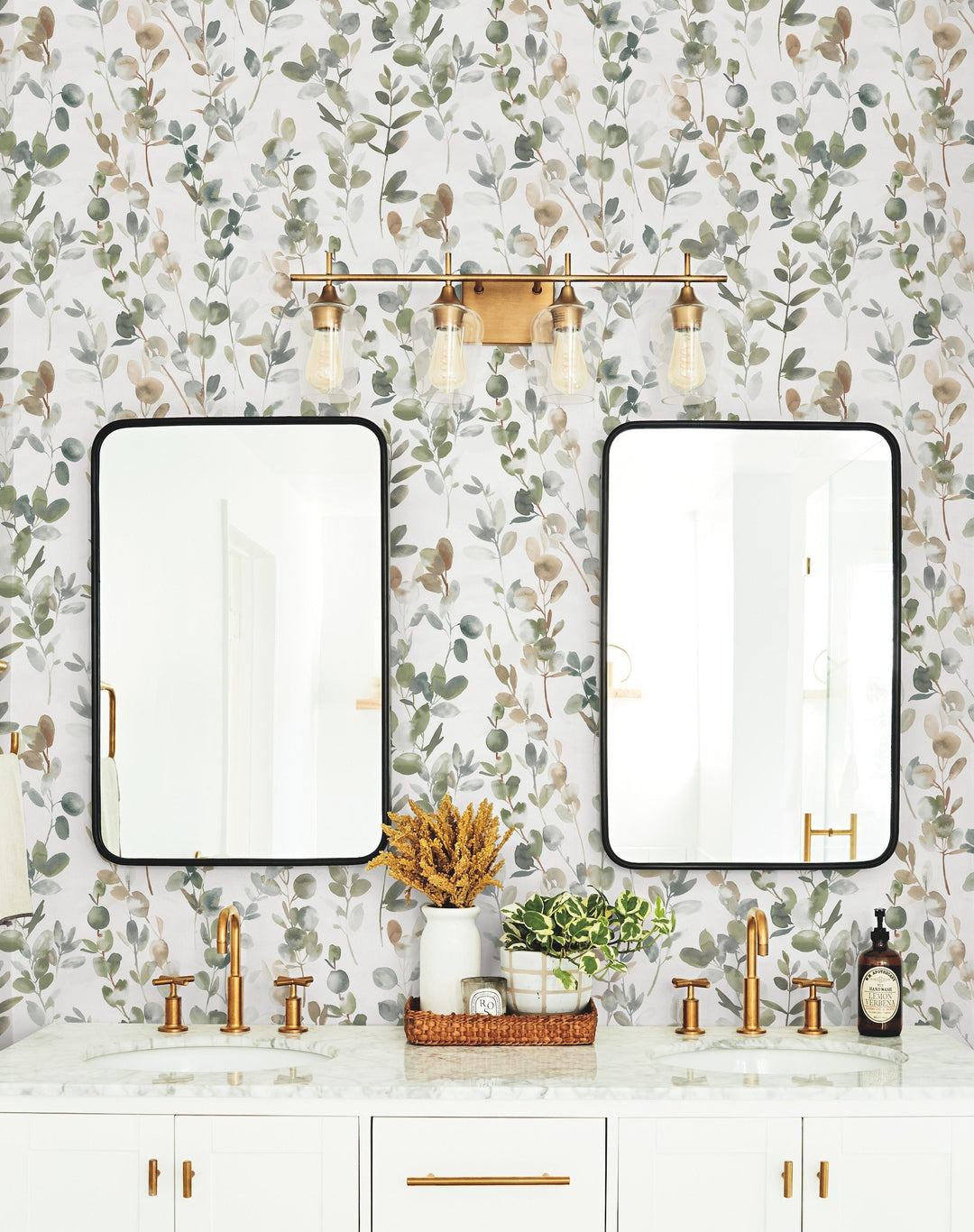 Joyful Eucalpytus Green Wallpaper by Candice Olson Designer