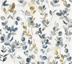 Joyful Eucalyptus Navy Wallpaper by Candice Olson
