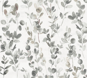 Joyful Eucalyptus Grey & Taupe Wallpaper by Candice Olson