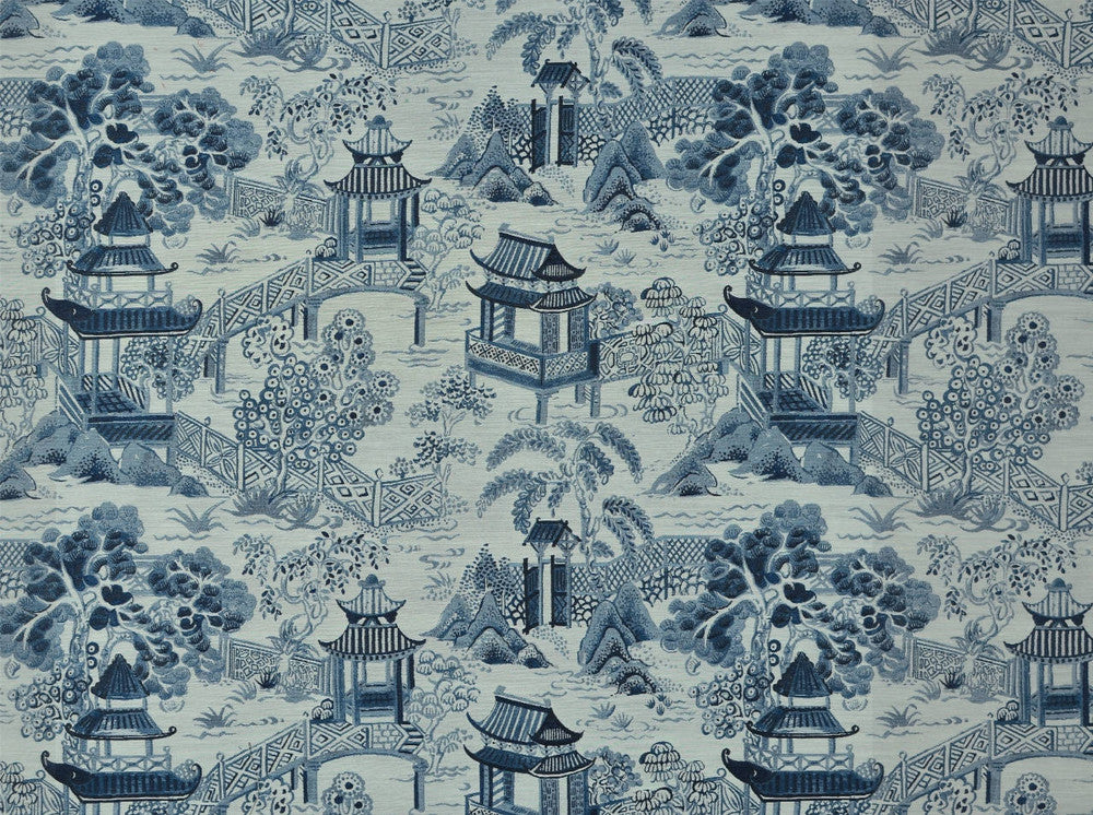 Osaka Wedgewood 517 by Covington Fabric 100% POLYESTER India Horizontal: 27.75 and Vertical: 18.75 56 - Fabric Carolina -