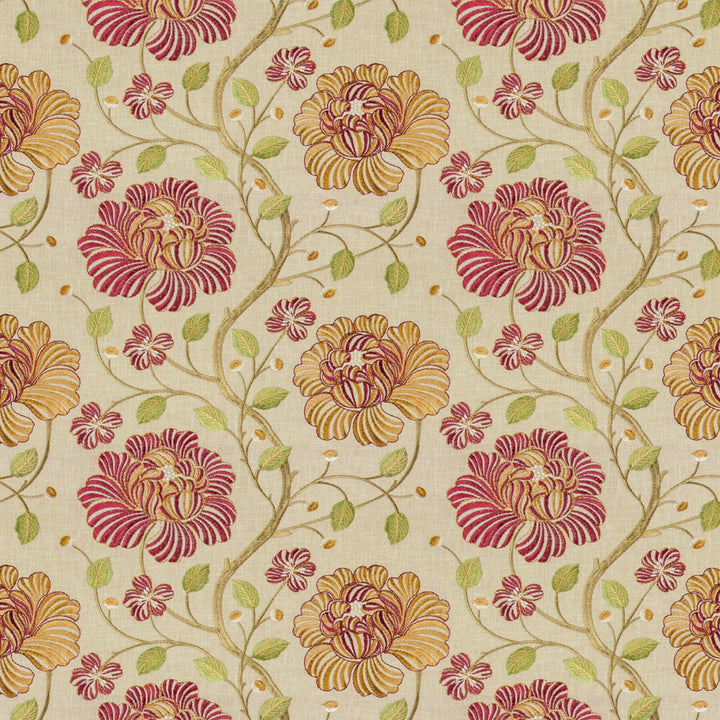 Owen 1 Ruby by Stout Fabric Rainbow Library Berry/Cinnabar 70% Polyester 30% Cotton Polyester Embroidery INDIA FLAME RETARDANT-U.F.A.C. CLASS 1 (OR A) CATB 117-2013 WYZENBEEK 35 000 DOUBLE RUB WEAR TEST (HEAVY DUTY) Horizontal: 14 and Vertical: 9.5 54 in - Fabric Carolina -