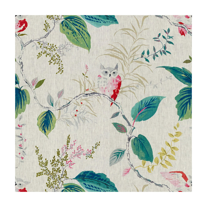 Owlish Multi by Kravet Design Fabric KATE SPADE CURIOSITIES LINEN - 100% China MEDIUM Horizontal: 27 and Vertical: 27 54 - Fabric Carolina -