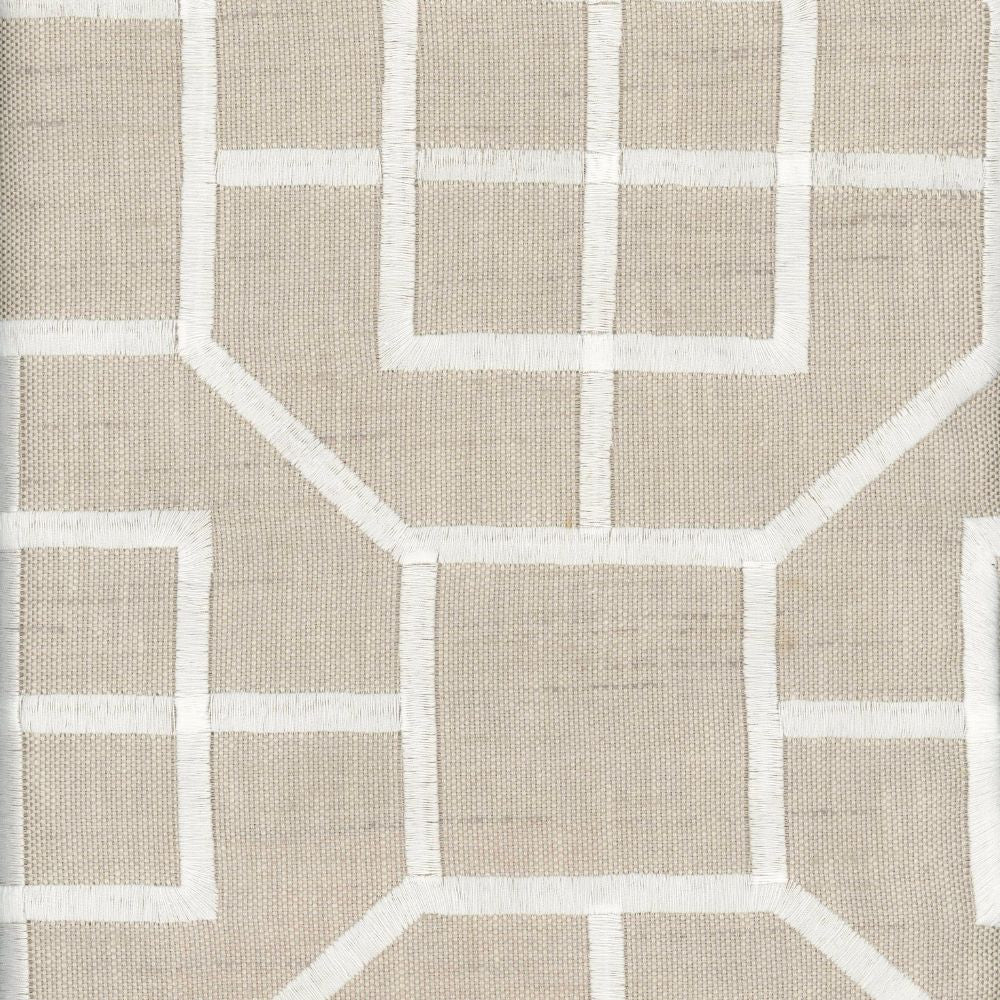 Octagon Parchment by Heritage Fabric - 100% Polyester USA or Imported Horizontal: and Vertical: 58" - Fabric Carolina -