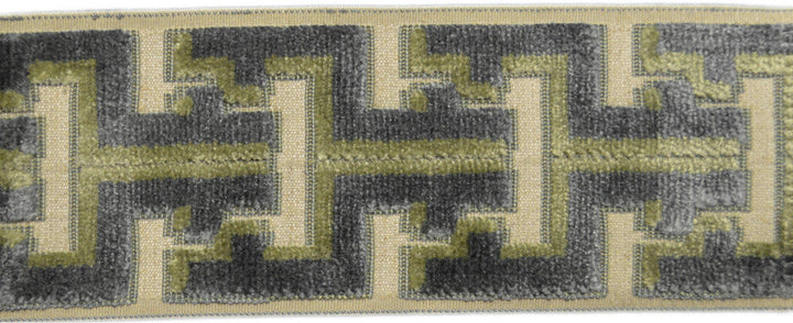 Oslo Lemongrass by Europatex Designer Fabric Oslo 31% Polyester, 58%Rayon, 11% Linen China Horizontal: 2.75" and Vertical: N/A 3.5" - Swanky Fabrics -