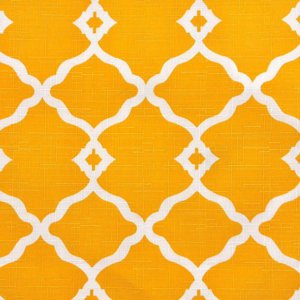 Outdoor Fretwork Onyx Yellow by Europatex Fabric Outdoor 100% Polyester 4.72" H, 6.30" V 60.00 inches - Fabric Carolina -