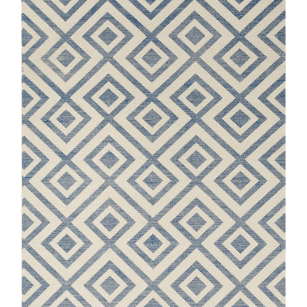 Fiorentina Blue/Ivory by Lee Jofa Wallcovering SISAL - 85%;COTTON - 15% China Horizontal: 30 and Vertical: 30.5 30 - Fabric Carolina -
