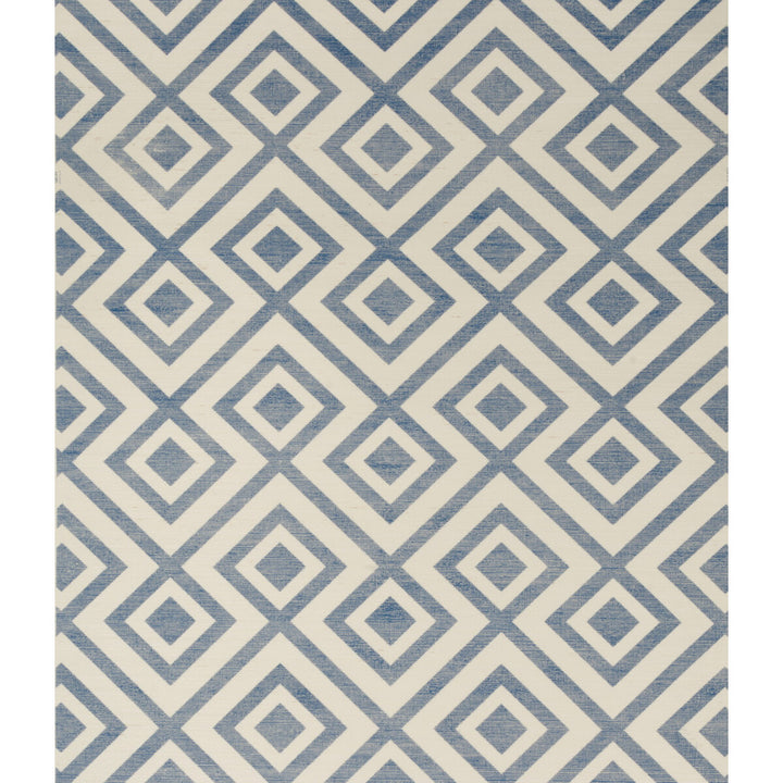 Fiorentina Blue/Ivory by Lee Jofa Wallcovering SISAL - 85%;COTTON - 15% China Horizontal: 30 and Vertical: 30.5 30 - Fabric Carolina -