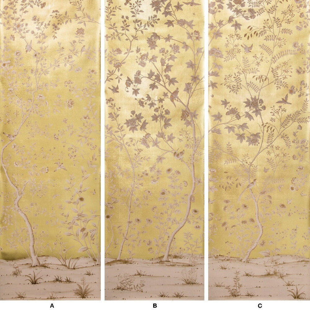 Beaujeu Mp Gold by Lee Jofa Wallcovering AERIN WALLPAPERS PAPER - 100% United Kingdom Horizontal: 108 and Vertical: 108 108 - Fabric Carolina -