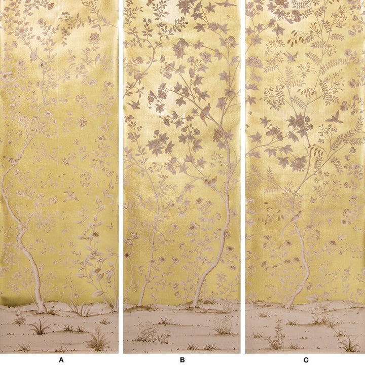 Beaujeu Mp Gold by Lee Jofa Wallcovering AERIN WALLPAPERS PAPER - 100% United Kingdom - Horizontal: 108 and Vertical: 108 108 - Fabric Carolina -