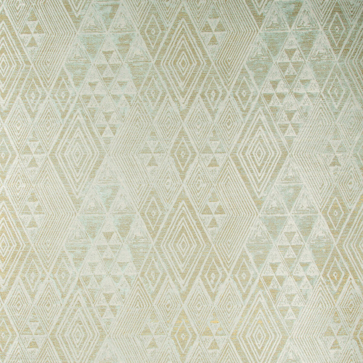 Marula Paper Aqua/Gold by Lee Jofa Designer Wallcovering MERKATO SISAL - 90%;COTTON - 10% United States - Horizontal: 17 and Vertical: 17 34 - Swanky Fabrics -