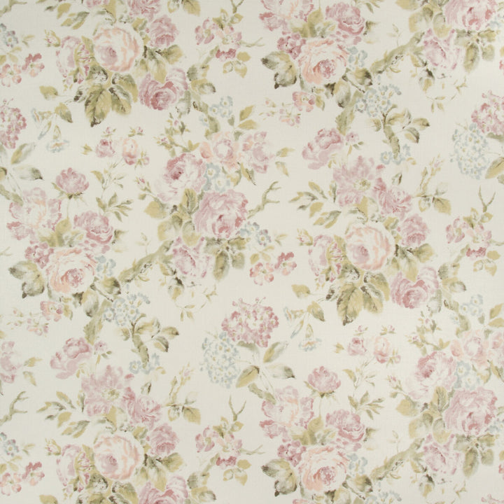 Garden Roses Wp Lilac/Moss by Lee Jofa Wallcovering SUZANNE RHEINSTEIN III LINEN - 80%;ACRYLIC - 20% Italy Horizontal: 34.25 and Vertical: 27.81 34.25 - Fabric Carolina -
