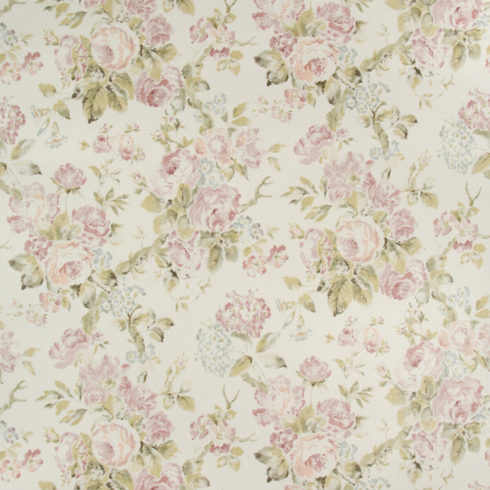Garden Roses Wp Lilac/Moss by Lee Jofa Wallcovering SUZANNE RHEINSTEIN III LINEN - 80%;ACRYLIC - 20% Italy - Horizontal: 34.25 and Vertical: 27.81 34.25 - Fabric Carolina -