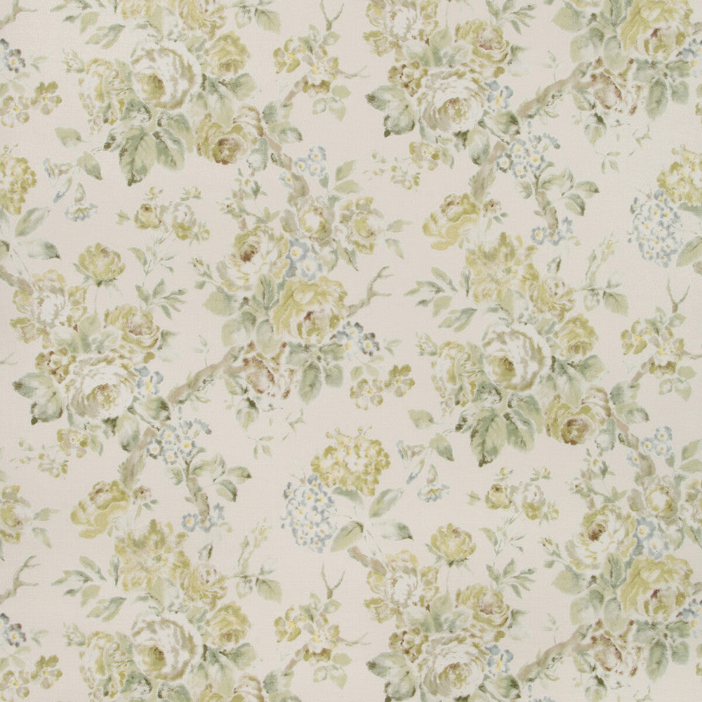 Garden Roses Wp Lime/Leaf by Lee Jofa Wallcovering SUZANNE RHEINSTEIN III LINEN - 80%;ACRYLIC - 20% Italy - Horizontal: 34.25 and Vertical: 27.81 34.25 - Fabric Carolina -