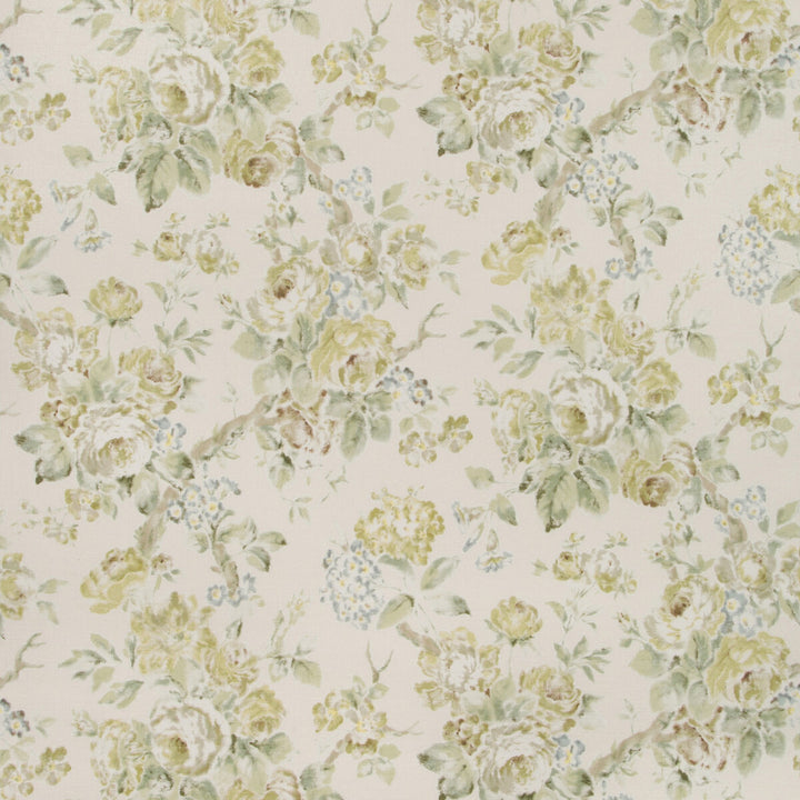 Garden Roses Wp Lime/Leaf by Lee Jofa Wallcovering SUZANNE RHEINSTEIN III LINEN - 80%;ACRYLIC - 20% Italy Horizontal: 34.25 and Vertical: 27.81 34.25 - Fabric Carolina -