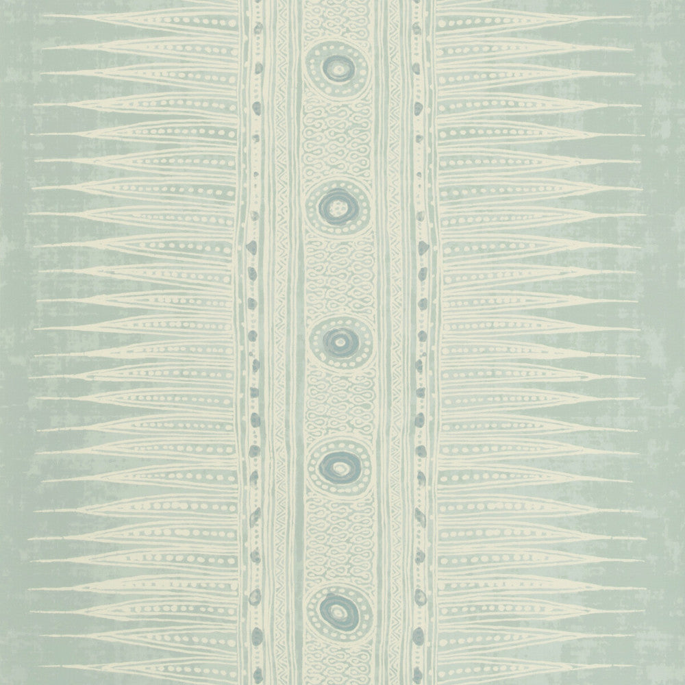 Indian Zag Paper Aqua by Lee Jofa Wallcovering SUZANNE RHEINSTEIN III PAPER - 100% United States Horizontal: 27 and Vertical: 26.875 27 - Fabric Carolina -
