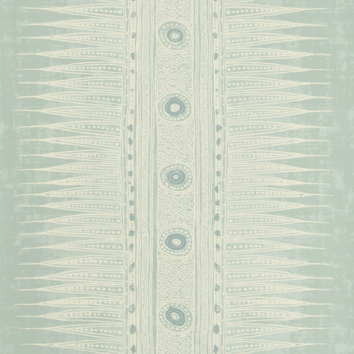 Indian Zag Paper Aqua by Lee Jofa Wallcovering SUZANNE RHEINSTEIN III PAPER - 100% United States Horizontal: 27 and Vertical: 26.875 27 - Fabric Carolina -