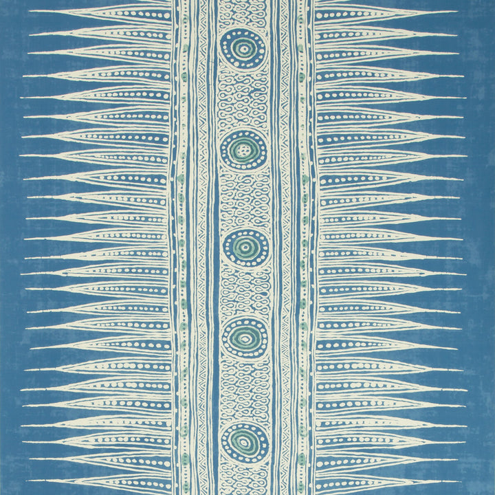 Indian Zag Paper Marine by Lee Jofa Wallcovering SUZANNE RHEINSTEIN III PAPER - 100% United States Horizontal: 27 and Vertical: 26.875 27 - Fabric Carolina -