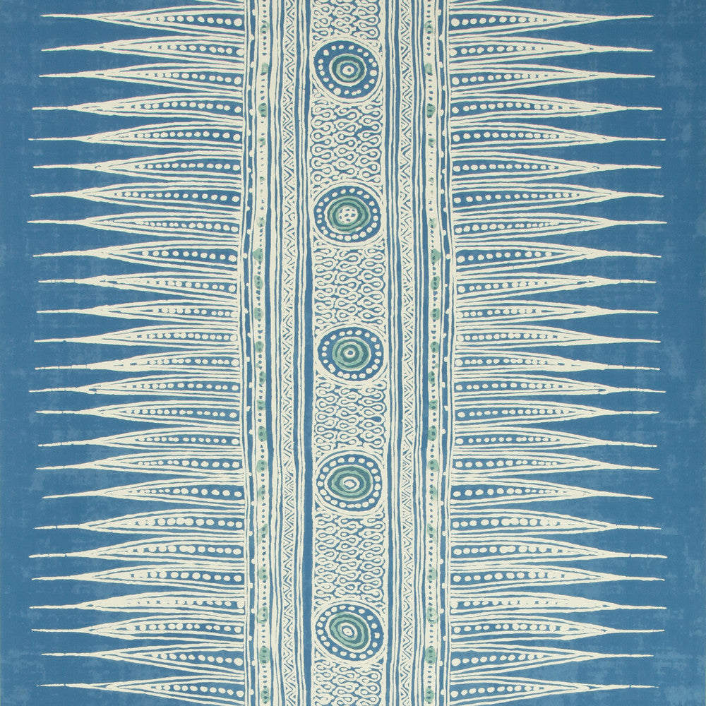 Indian Zag Paper Marine by Lee Jofa Wallcovering SUZANNE RHEINSTEIN III PAPER - 100% United States Horizontal: 27 and Vertical: 26.875 27 - Fabric Carolina -