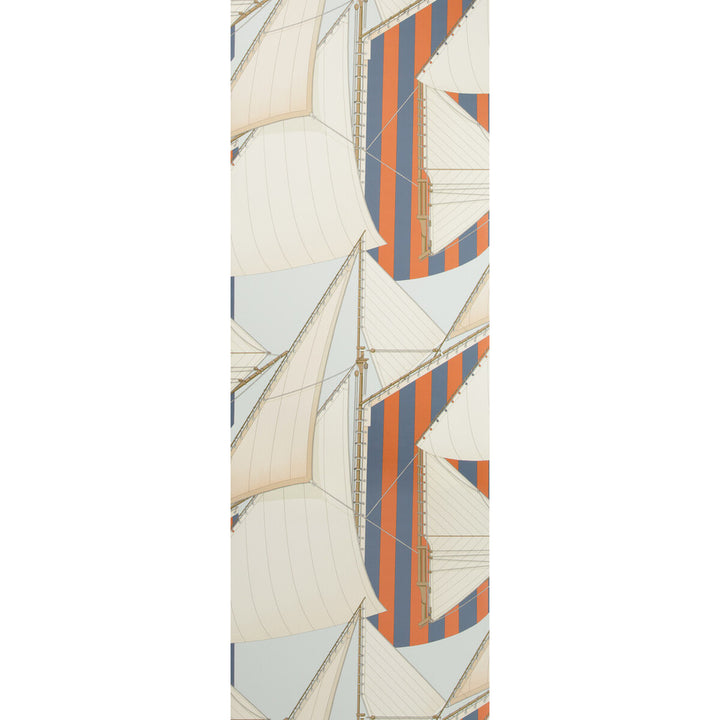 St Tropez Wp Slate/Spice by Lee Jofa Wallcovering SUZANNE KASLER THE RIVIERA COLLECTION CELLULOSE - 60%;POLYESTER - 24%;MINERAL FILLERS - 12%;BINDER - 4% Italy - Horizontal: 26.77 and Vertical: 37.8 26.77 - Fabric Carolina -