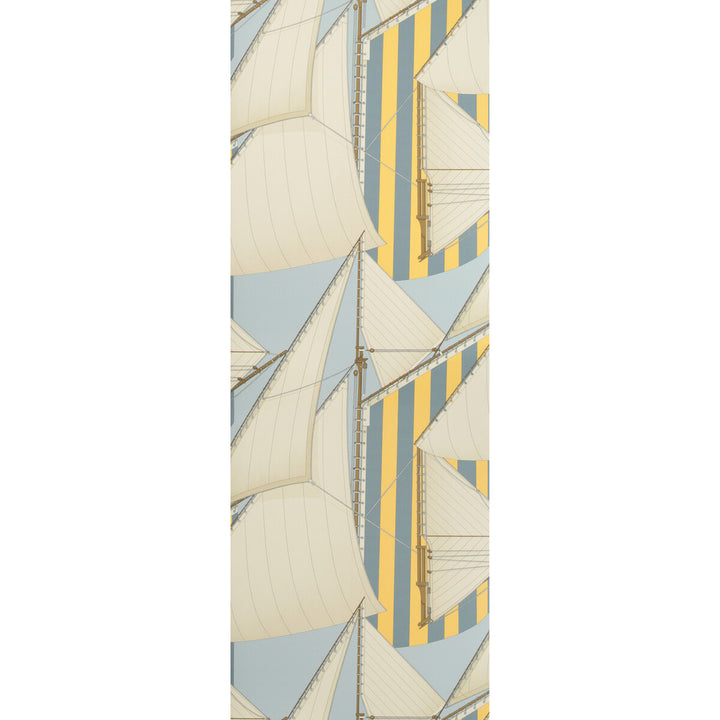 St Tropez Wp Blue/Yellow by Lee Jofa Wallcovering SUZANNE KASLER THE RIVIERA COLLECTION CELLULOSE - 60%;POLYESTER - 24%;MINERAL FILLERS - 12%;BINDER - 4% Italy - Horizontal: 26.77 and Vertical: 37.8 26.77 - Fabric Carolina -