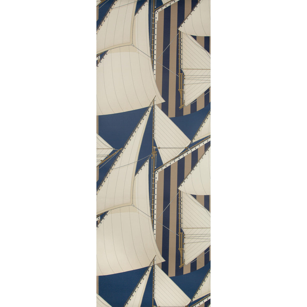 St Tropez Wp Navy/Marine by Lee Jofa Wallcovering SUZANNE KASLER THE RIVIERA COLLECTION CELLULOSE - 60%;POLYESTER - 24%;MINERAL FILLERS - 12%;BINDER - 4% Italy Horizontal: 26.77 and Vertical: 37.8 26.77 - Fabric Carolina -