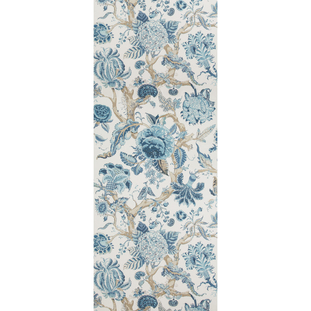 Adlington Paper Indigo by Lee Jofa Wallcovering MANOR HOUSE WALLPAPER CELLULOSE - 45%;BINDER - 20%;MINERAL FILLERS - 20%;POLYESTER - 15% United Kingdom Horizontal: 27.5 and Vertical: 47 27.5 - Fabric Carolina -