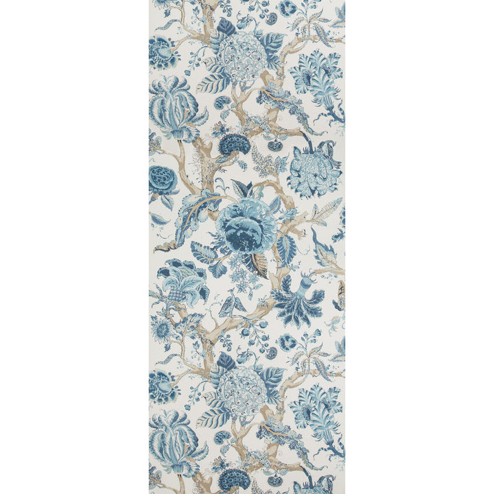 Adlington Paper Indigo by Lee Jofa Wallcovering MANOR HOUSE WALLPAPER CELLULOSE - 45%;BINDER - 20%;MINERAL FILLERS - 20%;POLYESTER - 15% United Kingdom Horizontal: 27.5 and Vertical: 47 27.5 - Fabric Carolina -