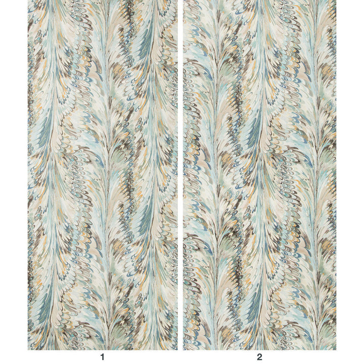 Taplow Paper Sea Mist by Lee Jofa Designer Wallcovering MANOR HOUSE WALLPAPER PULP - 80%;POLYESTER - 20% Austria Horizontal: 17.9 and Vertical: 31.5 53.7 - Swanky Fabrics -