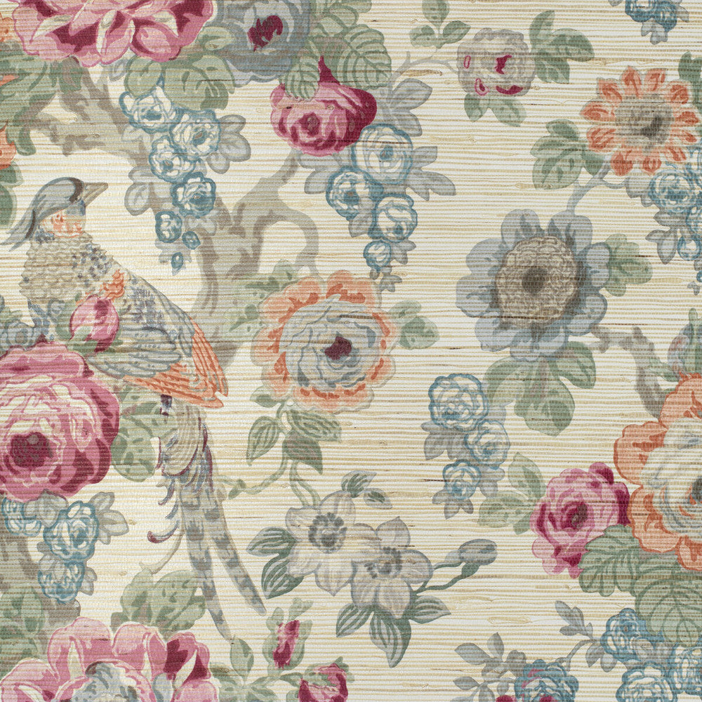 Avondale Paper Berry/Slate by Lee Jofa Wallcovering AVONDALE WALLPAPER HEMP - 50%;NON WOVEN - 30%;COTTON - 10%;BINDER - 9%;OTHER - 1% United Kingdom Horizontal: 27.5 and Vertical: 26.7 27.5 - Fabric Carolina -