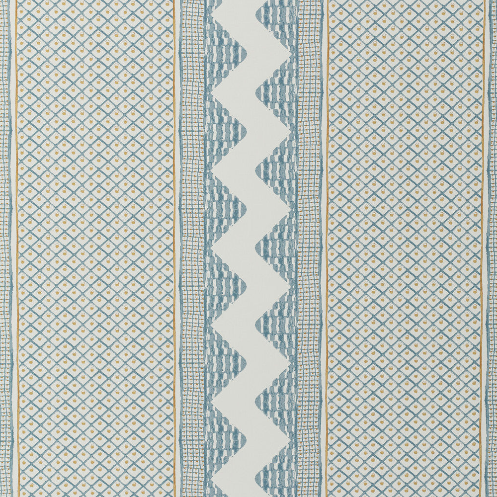 Whitaker Paper Ocean/Gold by Lee Jofa Wallcovering AVONDALE WALLPAPER PAPER - 100% United States Horizontal: 27 and Vertical: 27 27 - Fabric Carolina -