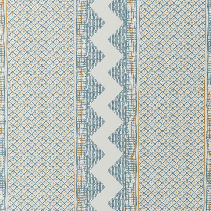 Whitaker Paper Ocean/Gold by Lee Jofa Wallcovering AVONDALE WALLPAPER PAPER - 100% United States Horizontal: 27 and Vertical: 27 27 - Fabric Carolina -