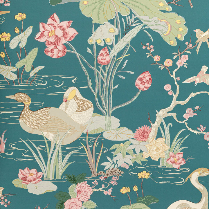 Luzon Paper Lagoon by Lee Jofa Wallcovering MINDORO WALLPAPER WOOD PULP - 45%;BINDER - 20%;MINERAL FILLERS - 20%;POLYESTER - 15% United Kingdom Horizontal: 27.5 and Vertical: 41.8 27.5 - Fabric Carolina -