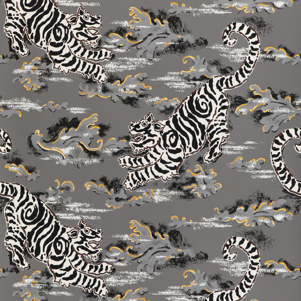 Bongol Paper Charcoal by Lee Jofa Wallcovering MINDORO WALLPAPER PAPER - 100% United States Horizontal: 27 and Vertical: 19 27 - Fabric Carolina -
