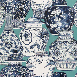 Pandan Paper Aqua/Blue by Lee Jofa Wallcovering