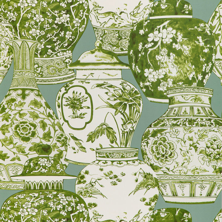 Pandan Paper Mist/Jade by Lee Jofa Wallcovering MINDORO WALLPAPER CELLULOSE - 60%;POLYESTER - 24%;MINERAL FILLERS - 12%;BINDER - 4% Italy Horizontal: 26.77 and Vertical: 25.2 26.77 - Fabric Carolina -