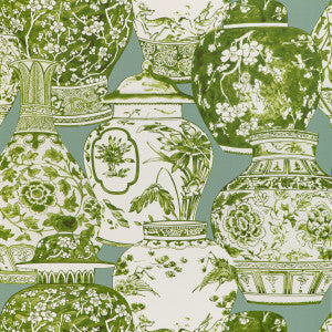 Pandan Paper Mist/Jade by Lee Jofa Wallcovering