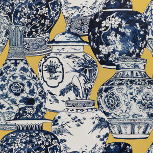 Pandan Paper Maize/Blue by Lee Jofa Wallcovering
