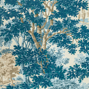 Woodland Paper Blue by Lee Jofa Wallcovering