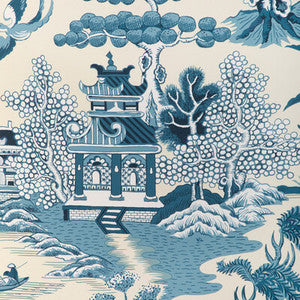 Willow Lake Paper Teal P2023123.1613.0 by Lee Jofa Wallcovering