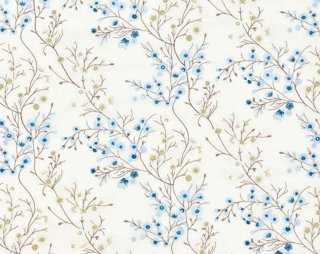 Lilette Sheer Porcelain P498630004 by Old World Weavers Designer Fabric